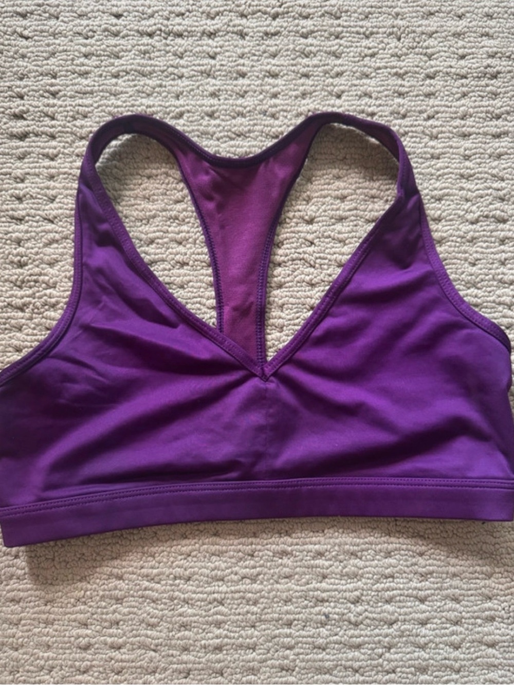 Victoria's Secret Purple Racerback V-Neck Sports Bra
